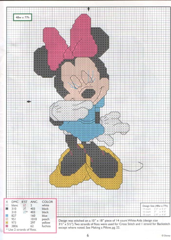 Schema punto croce Minnie 2