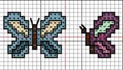 Schema punto croce Farfalline