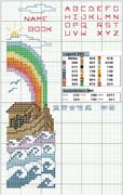 Schema punto croce Segnalibro Arcobaleno