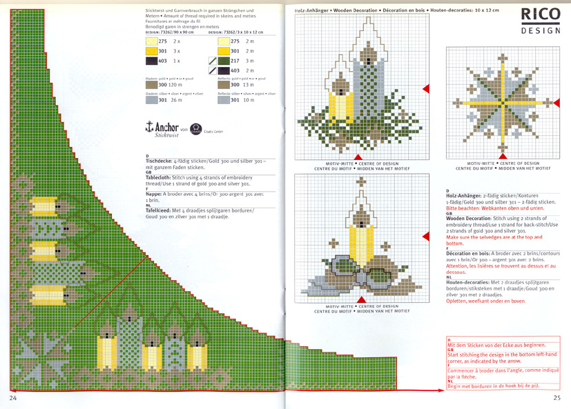 Schema punto croce Tovaglia 106