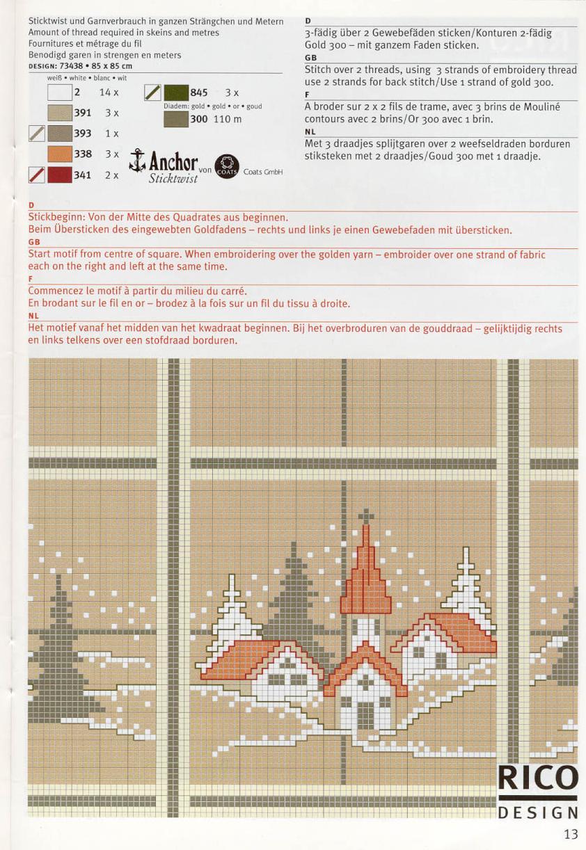 Schema punto croce Tovaglia 136