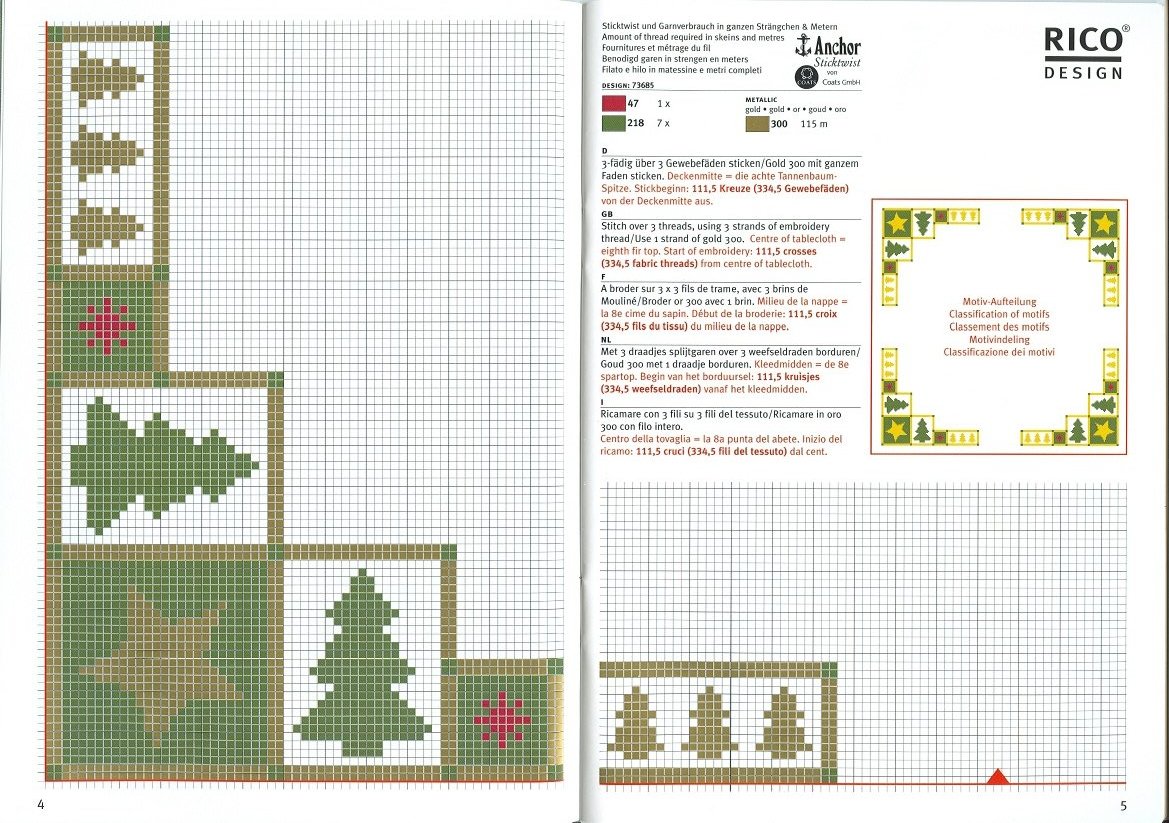 Schema punto croce Tovaglia 197