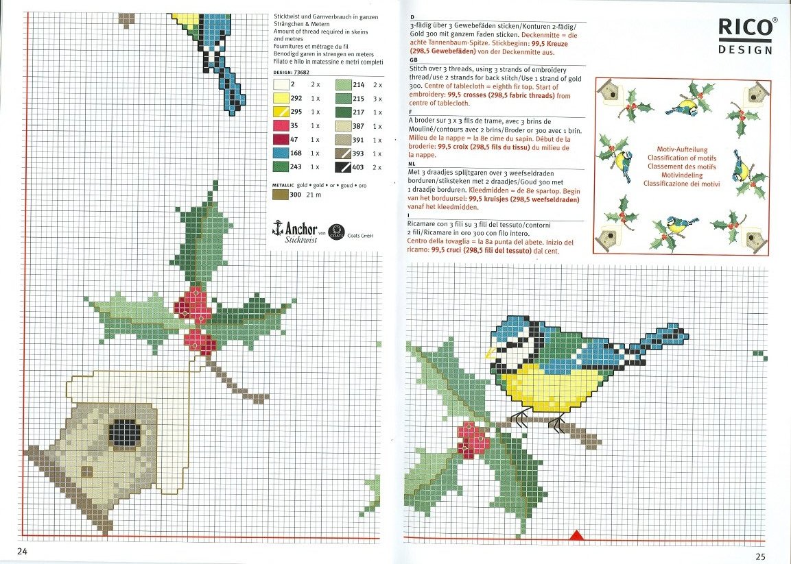 Schema punto croce Tovaglia 207