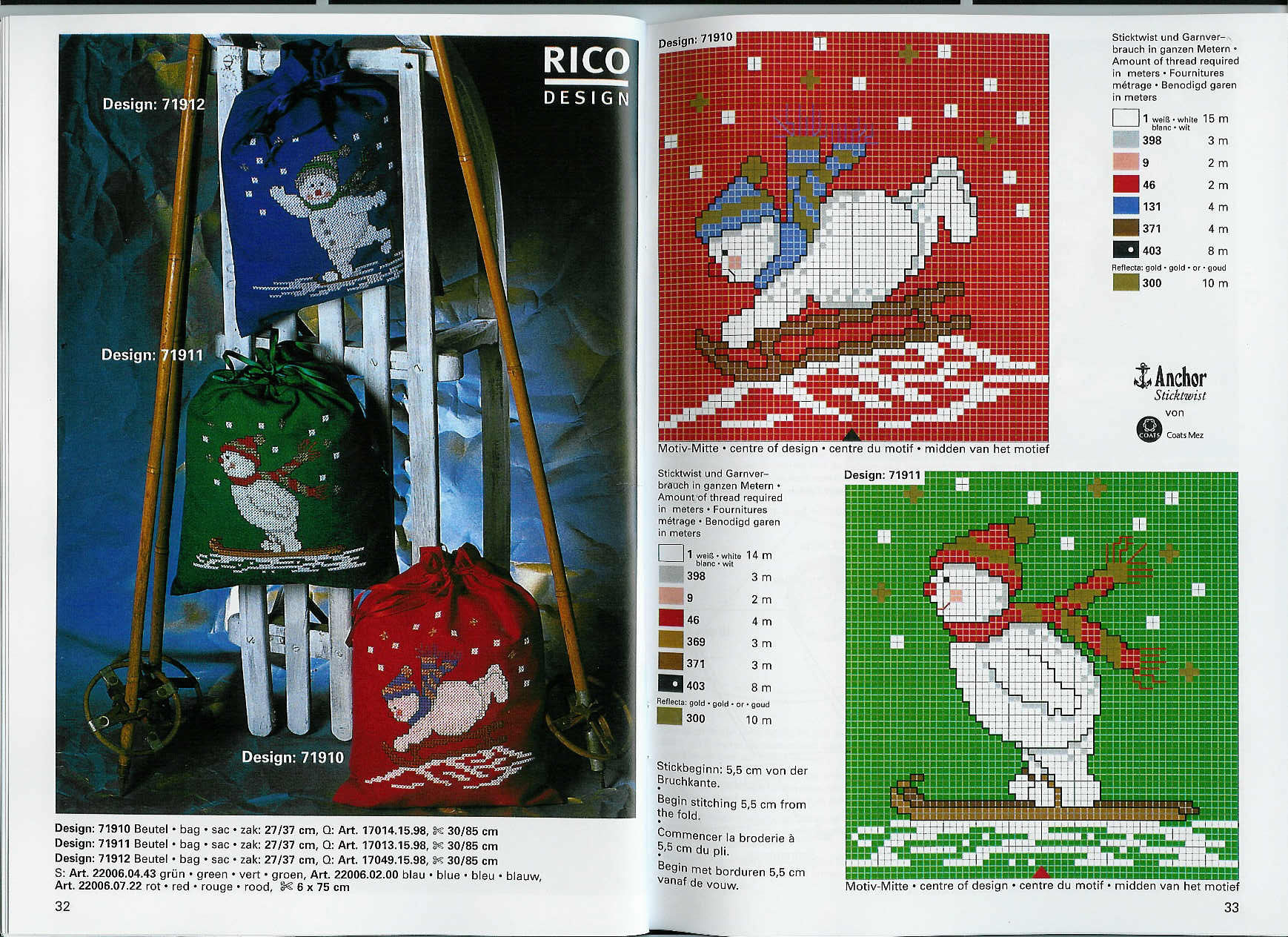 Schema punto croce Tovaglia 44