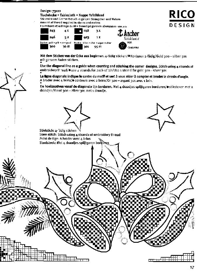 Schema punto croce Tovaglia 55