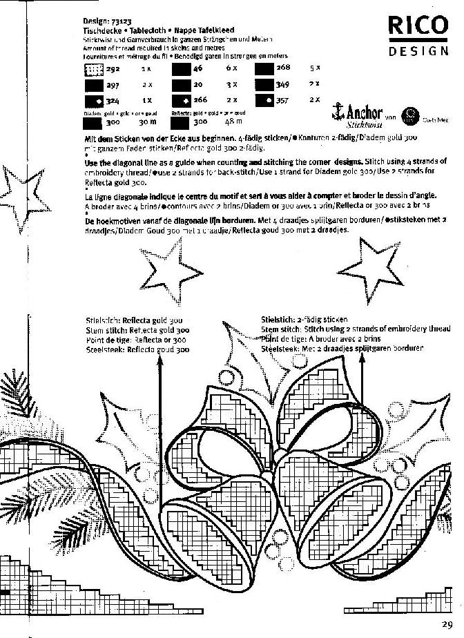 Schema punto croce Tovaglia 62