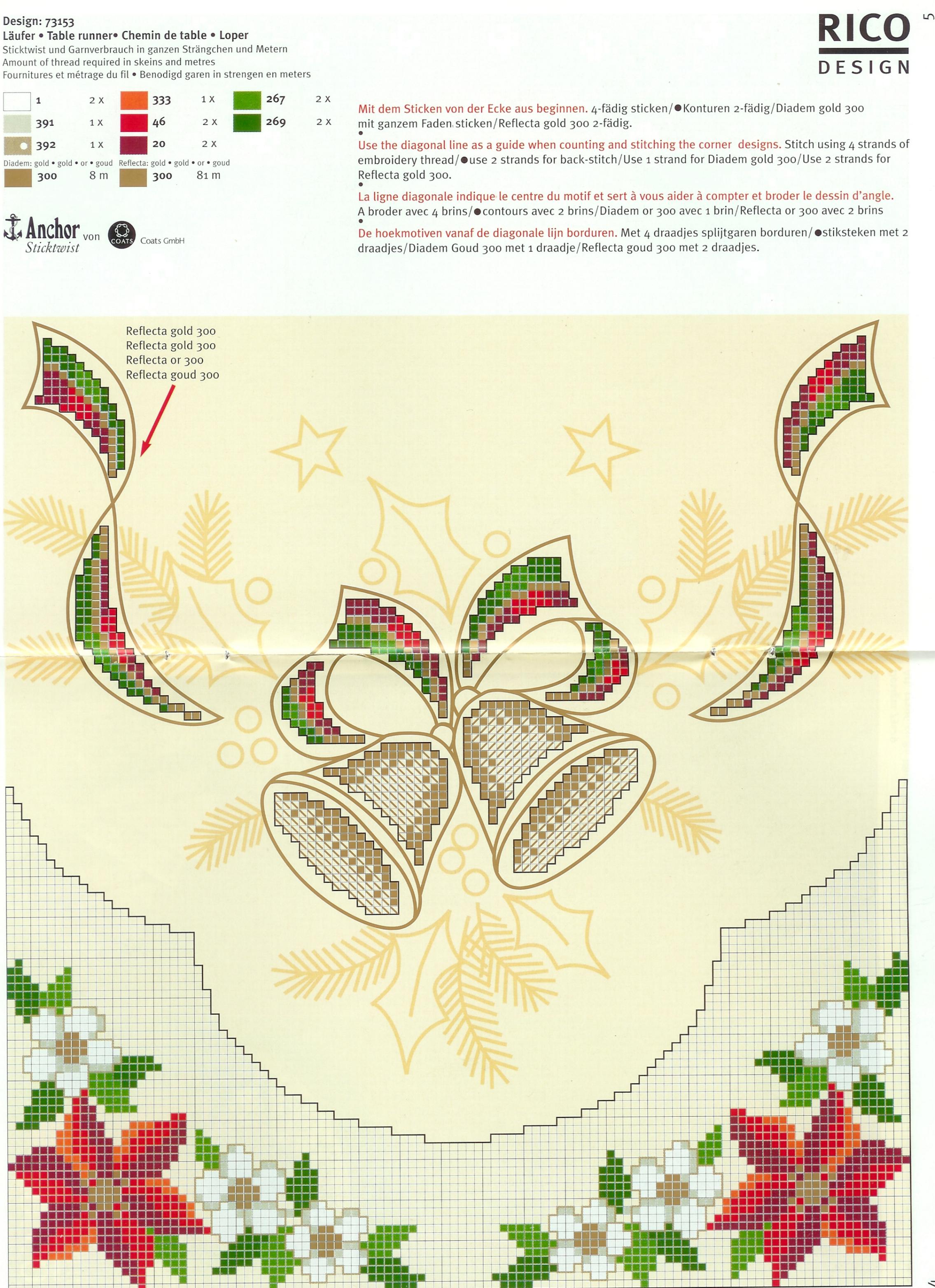 Schema punto croce Tovaglia 68