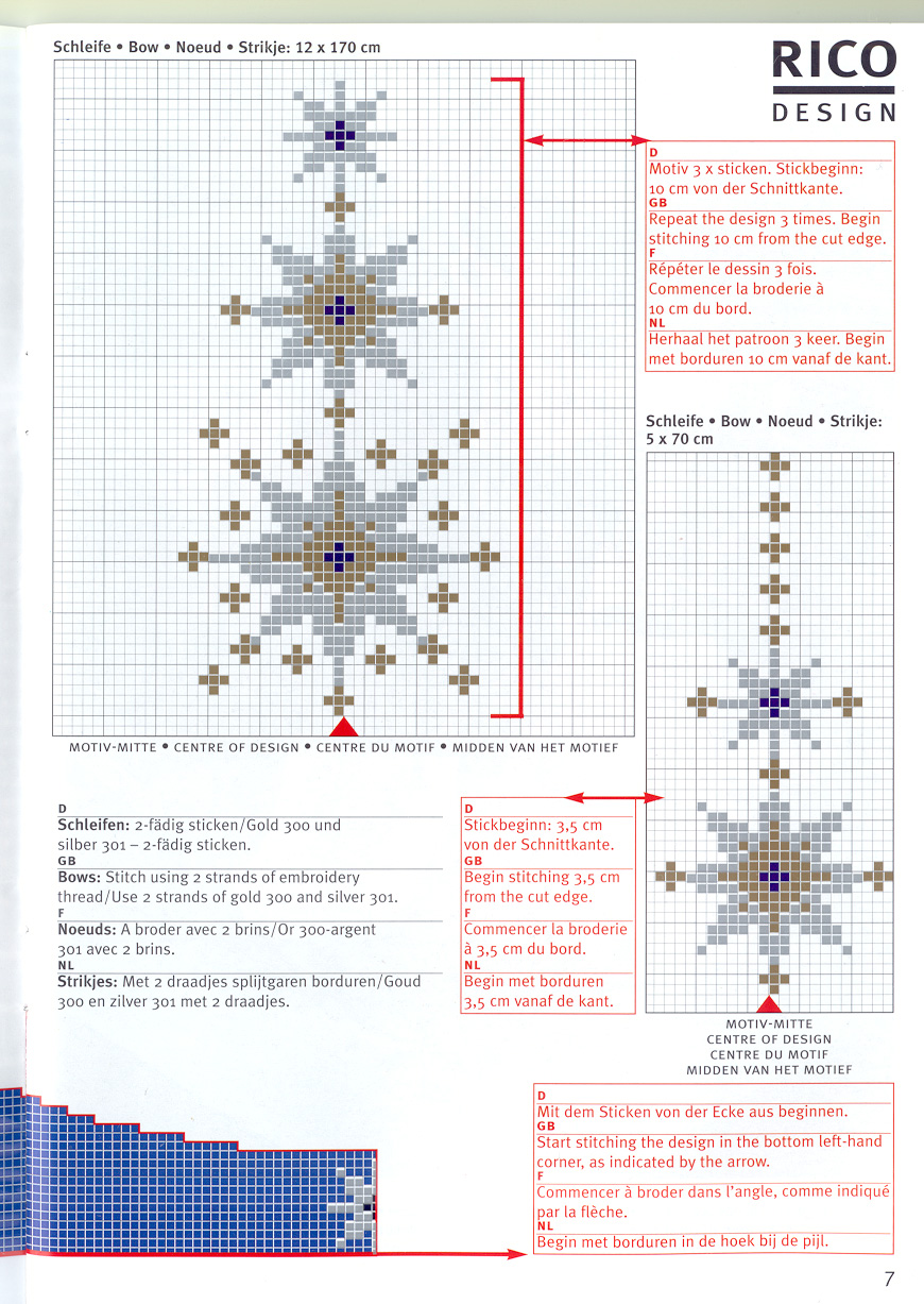 Schema punto croce Tovaglia 85