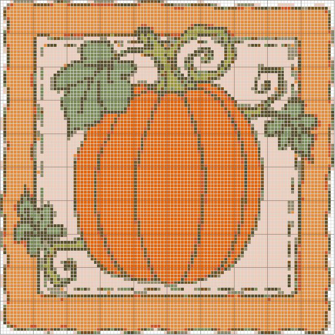 Schema punto croce Zucca